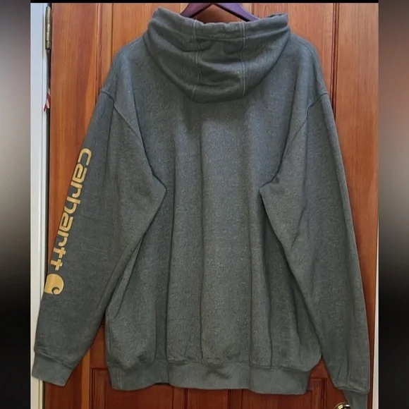 Carhartt Mens Sweatshirt Pullover Hoodie Kangaroo Pocket Size XL - Picture 14 of 14